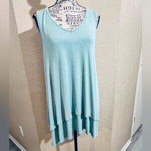 Honeyme Light Turquoise‎ Sleeveless Top